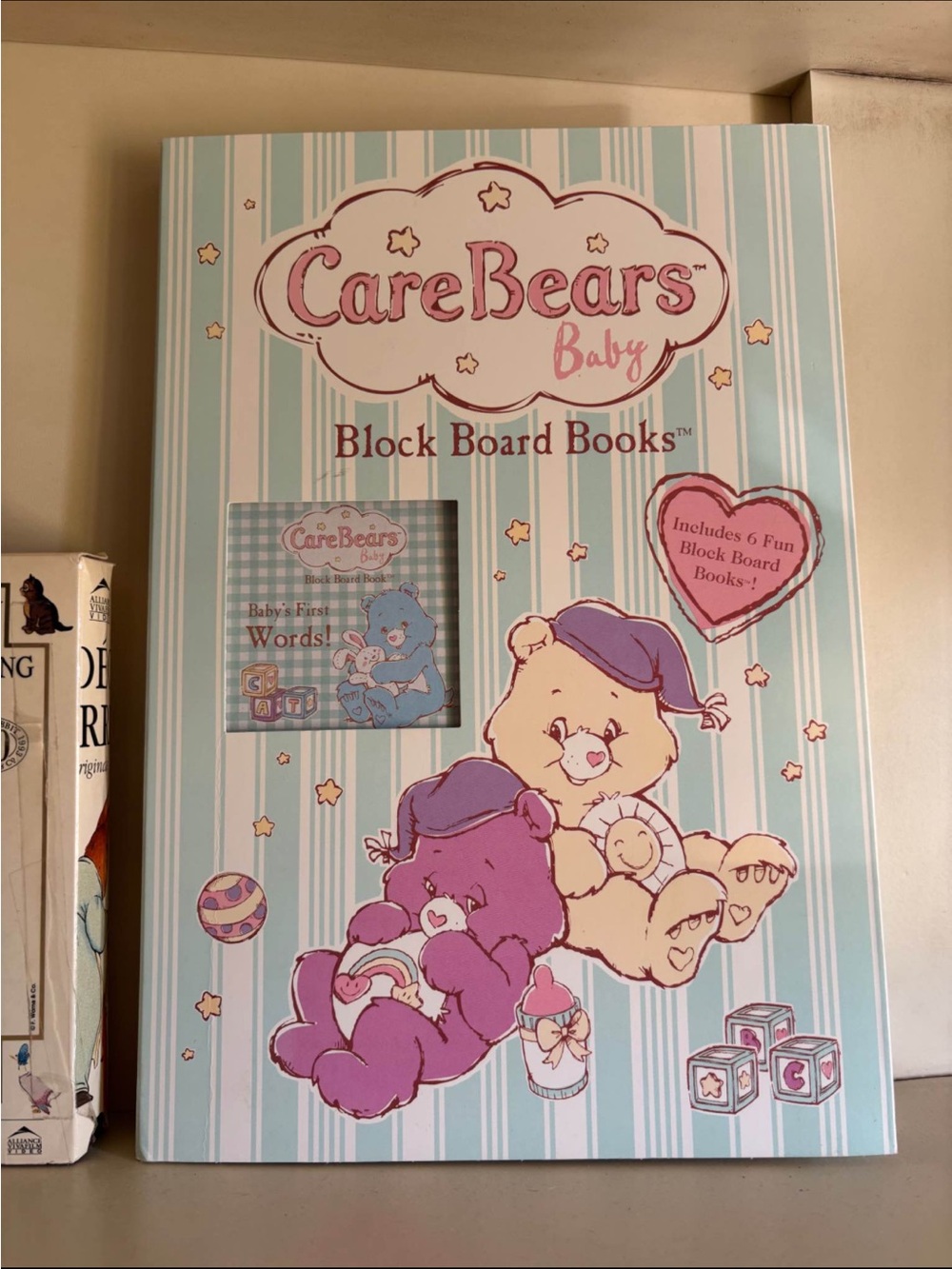 Vintage 2006 Care Bears Baby Block Board Books Box Set Complete 6-Book